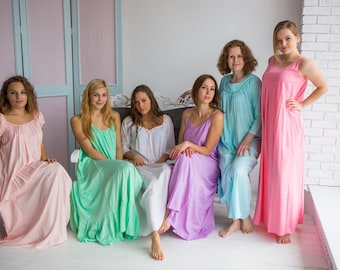 Long Solid Pastels Nighties for every woman who loves a comfortable sleep