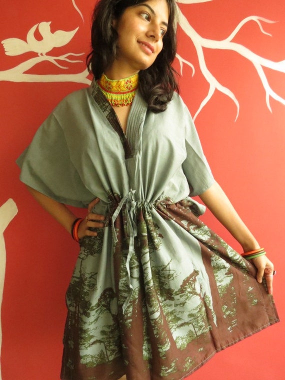 Cecile Kaftan Dress in Tulum | Animal Print Beach Dress | Women's Midi Dress  – Baiia Swim
