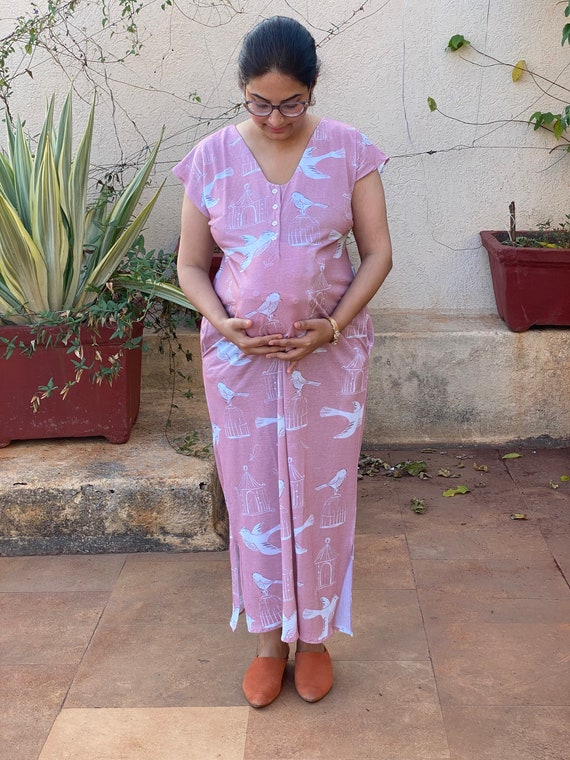 Pink cozy sleep dress cheap