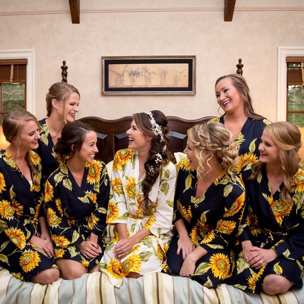 Sunflower Bridesmaids Robes - Etsy
