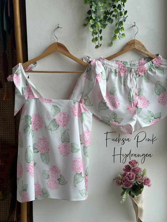 Set Pigiama Donna Con Volant - Top Tank E Pantaloncini, Morbido, Per Notte, Luna Di Miele, Regalo Sposa