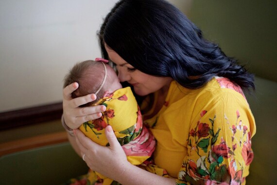 Hospital gown and matching cheap swaddle