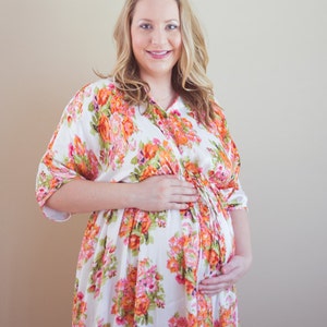 Silk Empire Waist Butterfly Sleeves Maternity Kaftan, Maxi Dress, Pregnancy friendly, Maternity Maxis, House Dress, Baby shower Gift, props