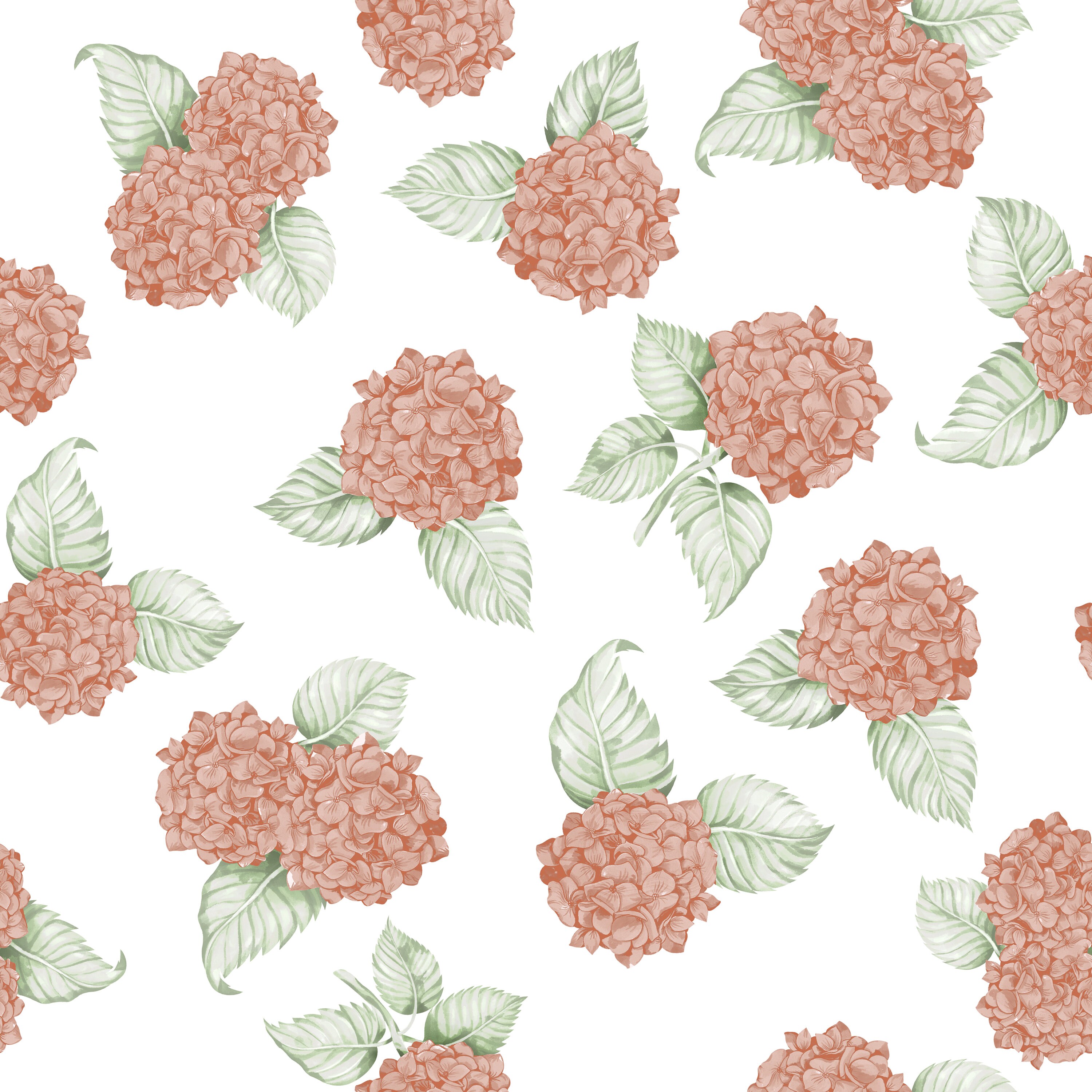 New Hydrangea PJs - Notched Collar Style Pj Sets in Blooming Hydrangeas Pattern - Bridesmaids Pjs