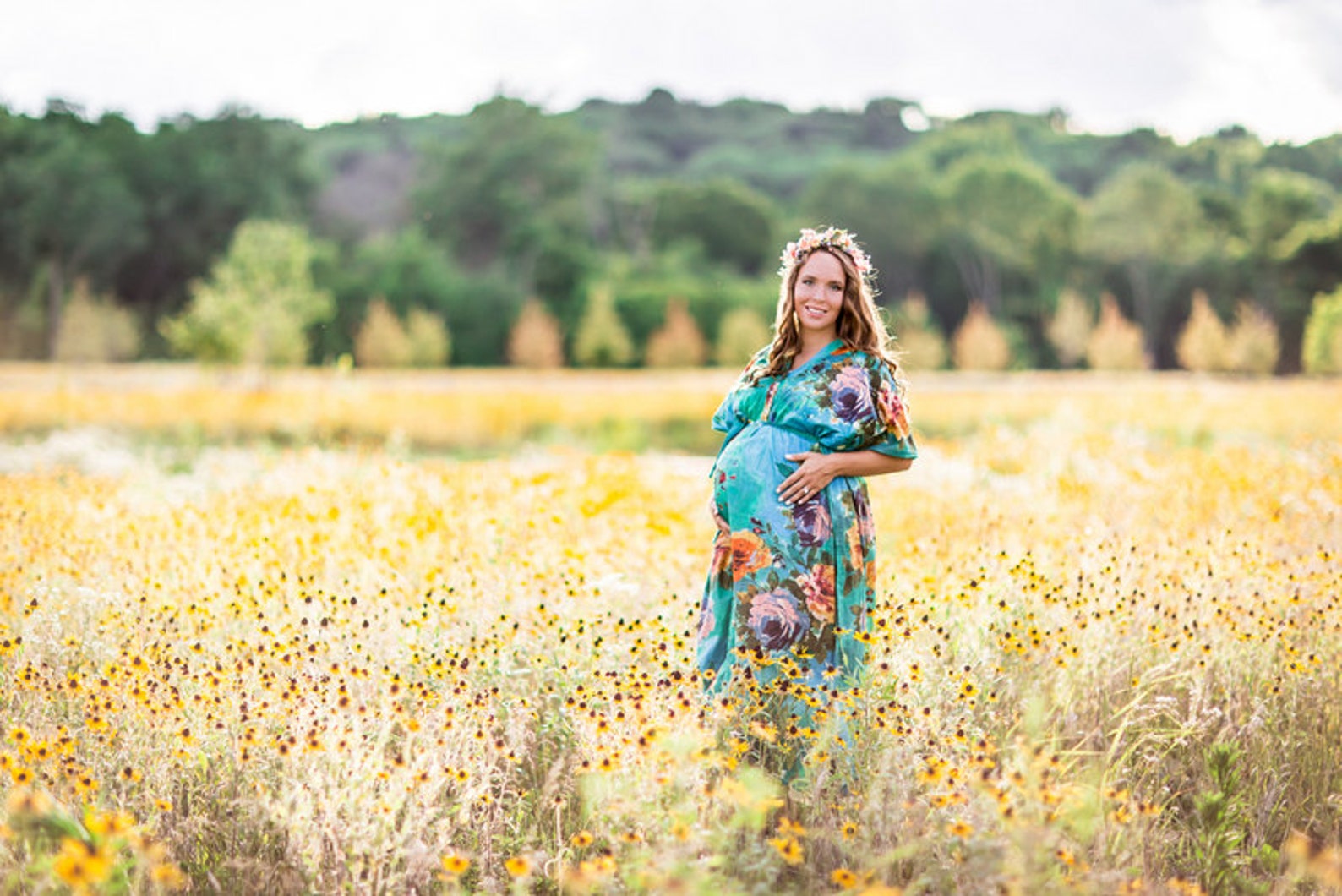 Aura in Bloom Maternity and Nursing Kaftan Nighty main image 0