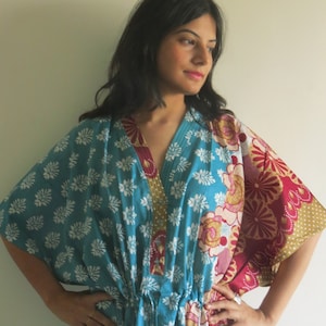 Teal Nursing Maternity Hospital Gown Delivery Kaftan Perfect as loungewear, as getting ready, beachwear, gift for moms and to be moms