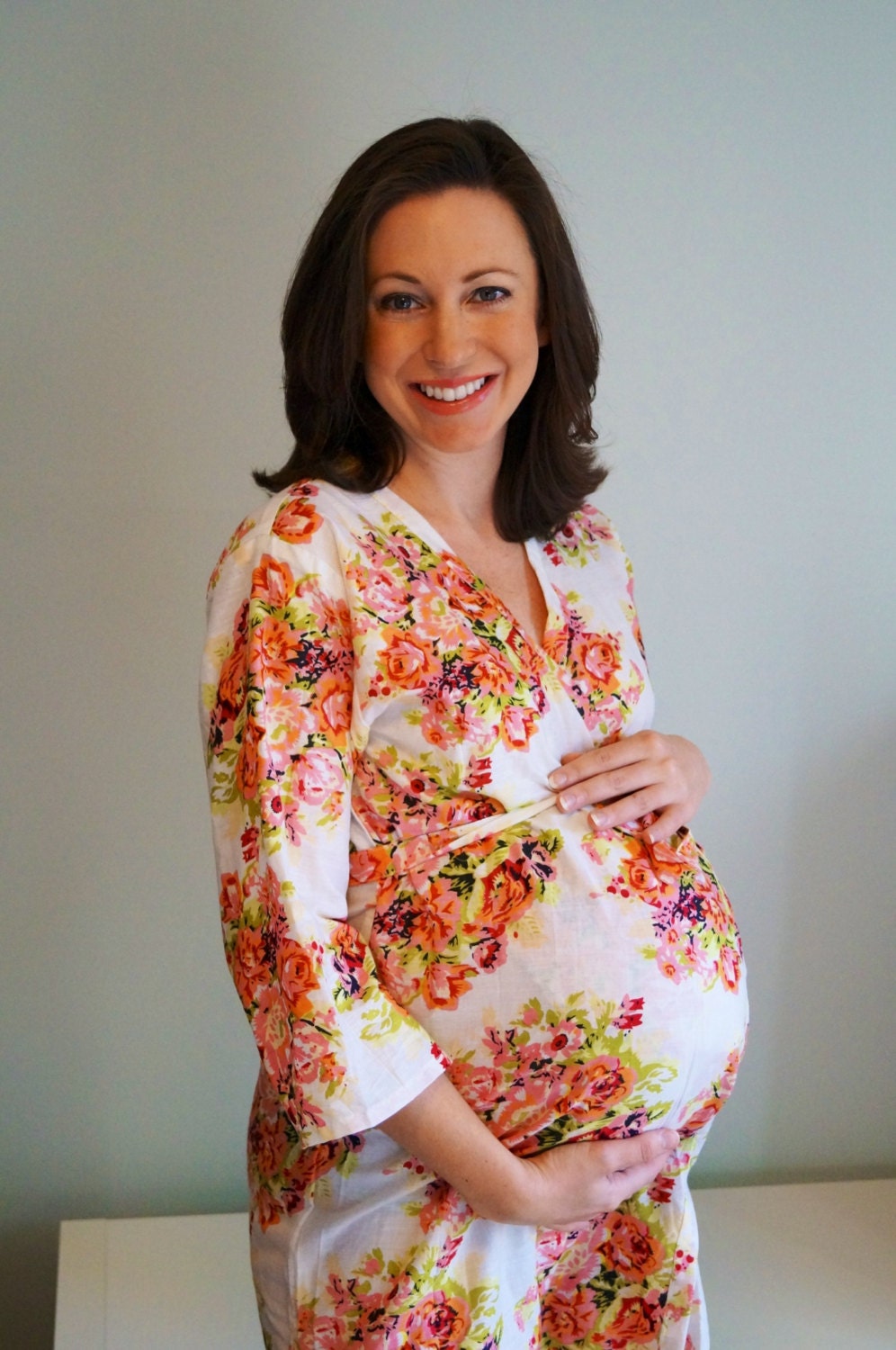 Maternity Hospital Gown Delivery Robe White Perfect as Etsy