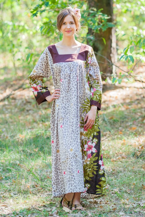 Fire Maiden Kaftan Style in Fun Leopard Pattern in Light Brown - Etsy