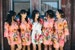 Coral Large Floral Blossom Bridesmaids Robe Sets | Kimono Robes. Bridesmaids gifts. Getting ready robes. Bridal Party Robes. Floral Robes 