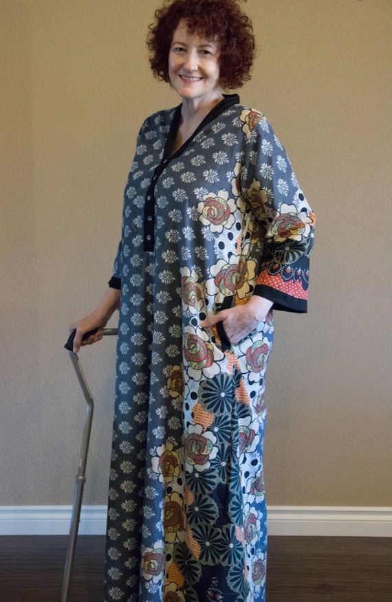button front dresses older ladies Linen Button-Front Dress