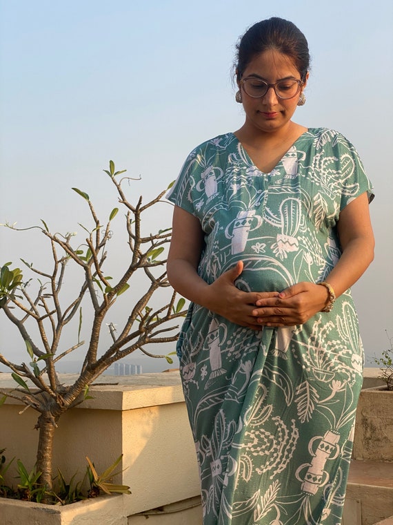 Buy Cute Cacti - Sage Maternity Lounge Dress | Soft Jersey Organic Cotton | House Dress | Nursing Dress | Full Length Sleep Shirt With Pockets Online in India - Etsy Buy Cute Cacti - Sage Maternity Lounge Dress | Soft Jersey Organic Cotton | House Dress | Nursing Dress | Full Length Sleep Shirt With Pockets Online in India - Etsy