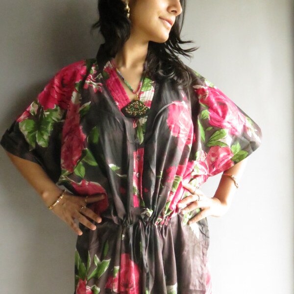 Brown Nursing Maternity Hosptial Gown Delivery Kaftan - Perfect as loungewear, as getting ready, as beachwear, gift for moms and to be moms