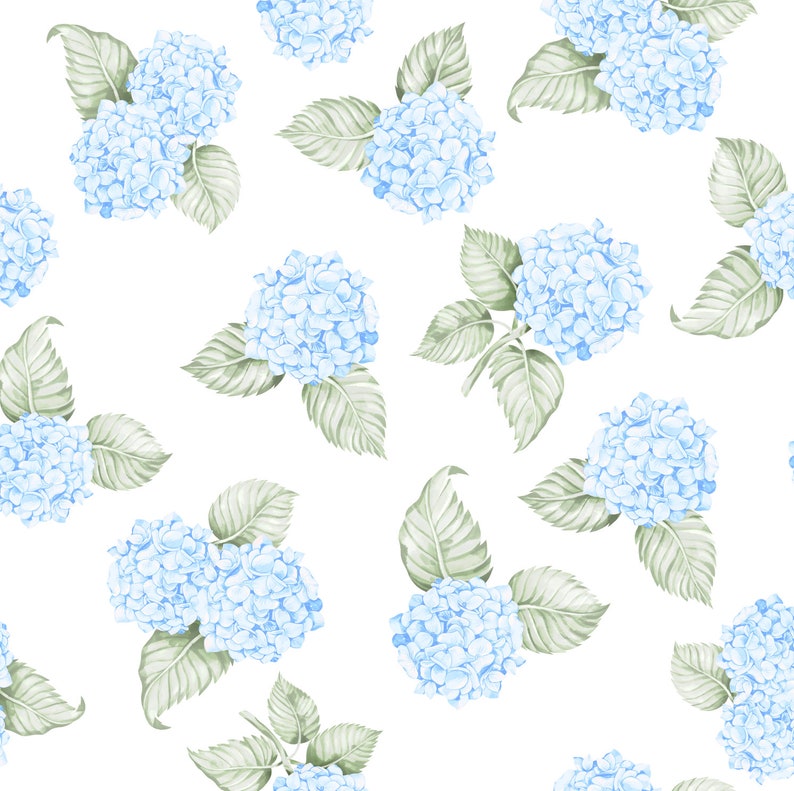 New Hydrangea PJs Notched Collar Style Pj Sets in Blooming Hydrangeas Pattern Bridesmaids Pjs image 3