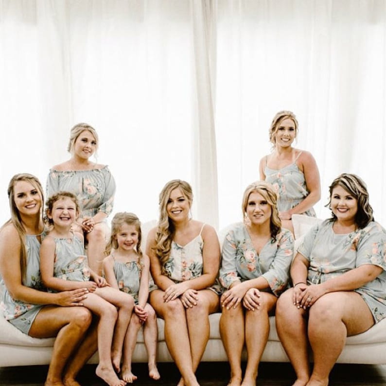 Silver Floral Rompers By Silkandmore Bridesmaids Gifts, Bridesmaids Rompers, Bridal Party Rompers, Getting Ready Rompers, Playsuits image 2