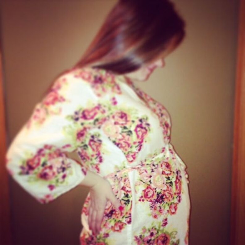 Back Buttoned Maternity Hospital Gown Delivery Robe white Etsy