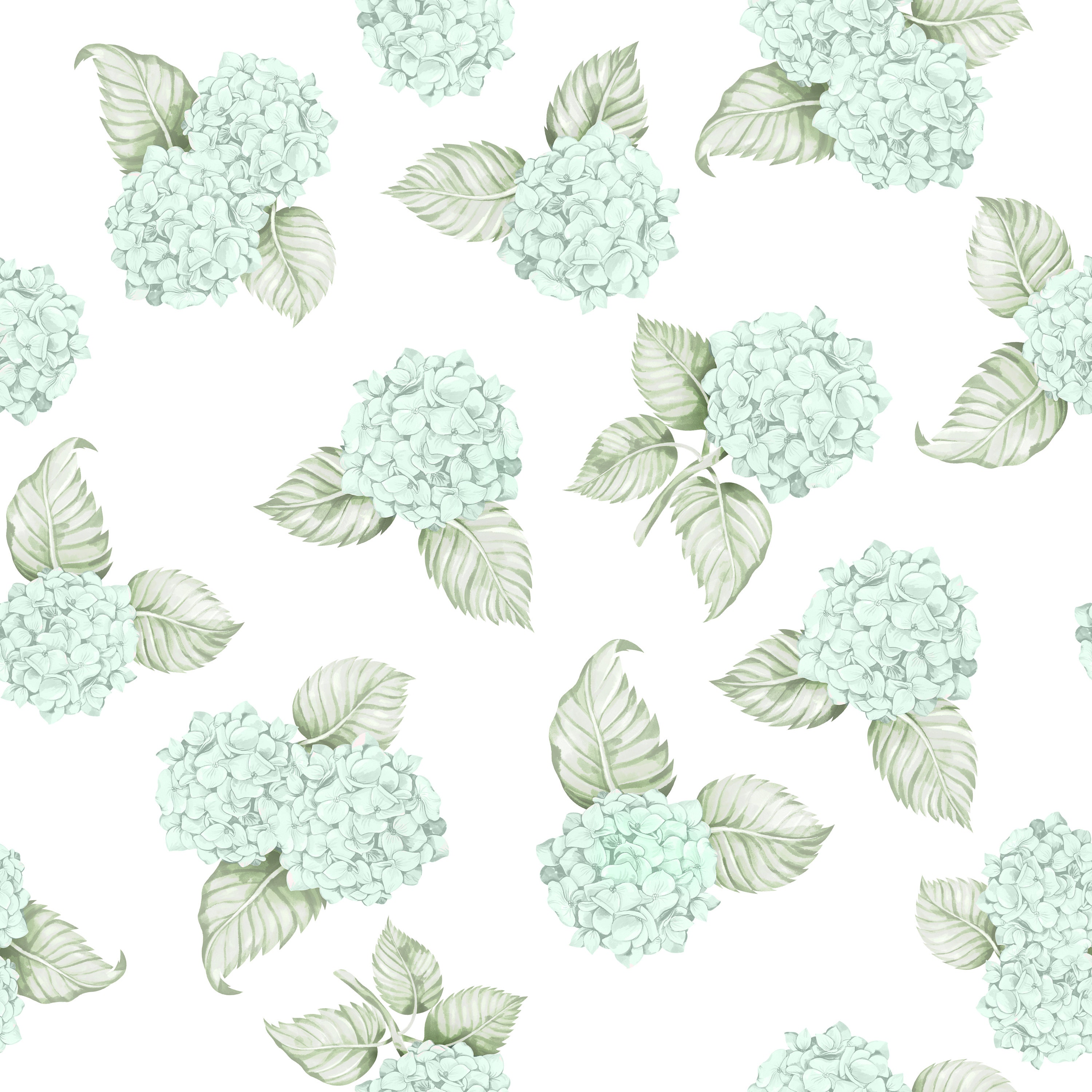 New Hydrangea PJs - Notched Collar Style Pj Sets in Blooming Hydrangeas Pattern - Bridesmaids Pjs