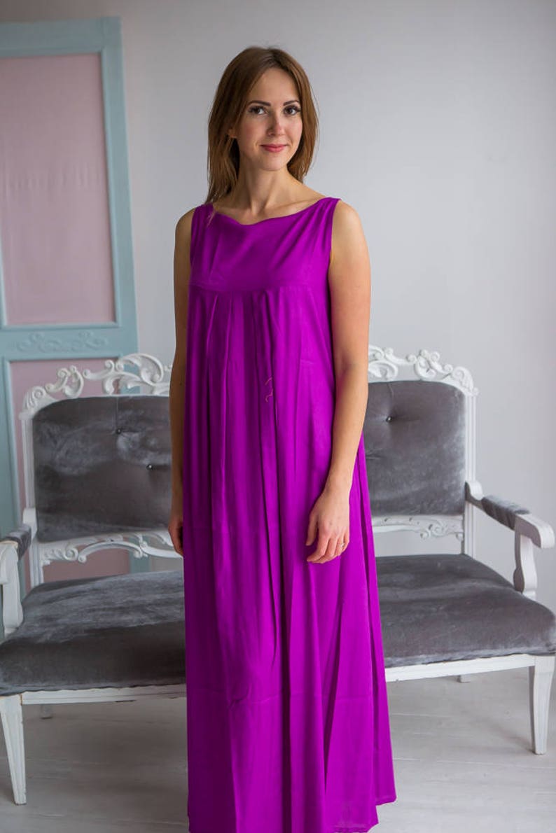 Long Solid Jewel Toned Nighties For Every Woman Who Loves A Etsy