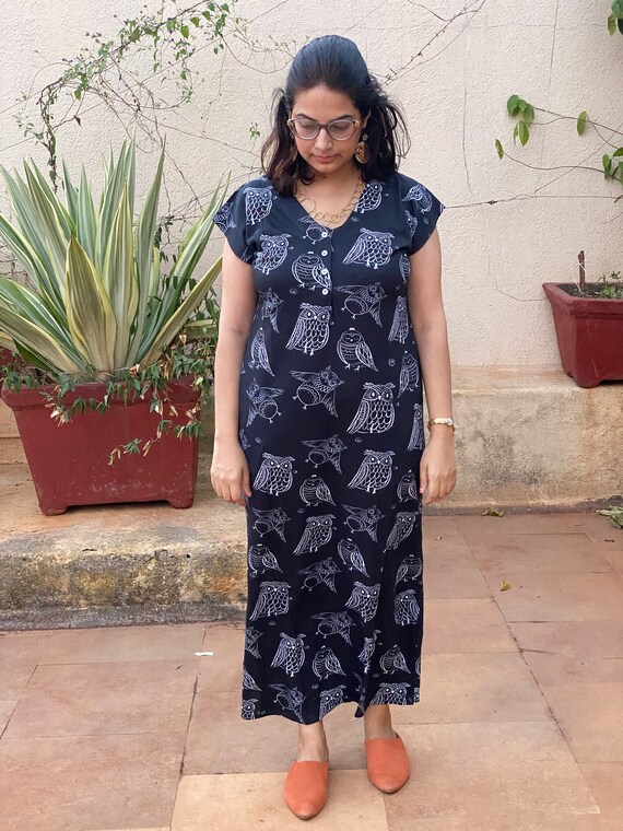 lounge dress Charcoal Draped Lounge Dress