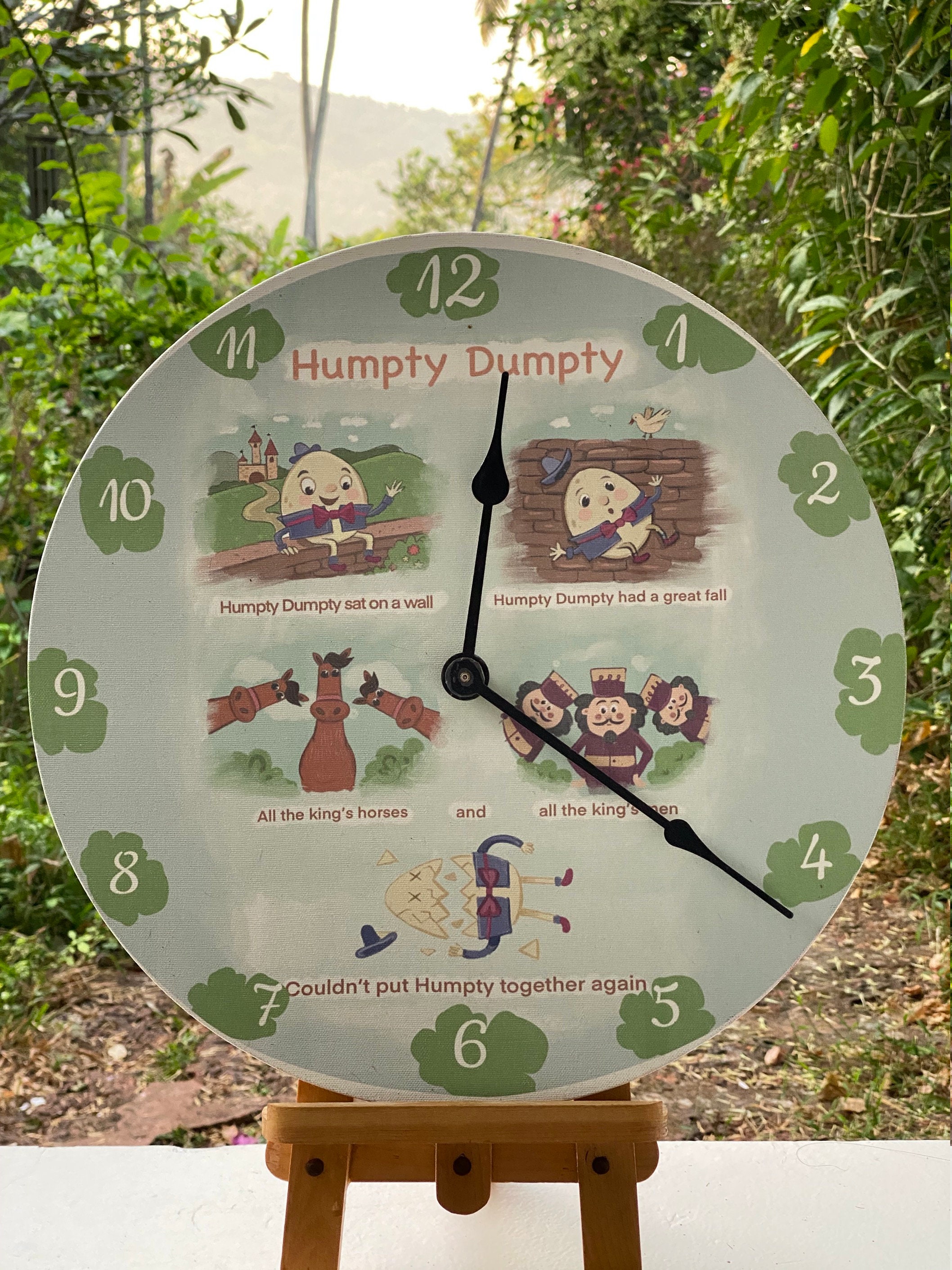 Humpty Dumpty Gedicht Uhr Kinder Gedichte Uhr Kinderuhren Etsy