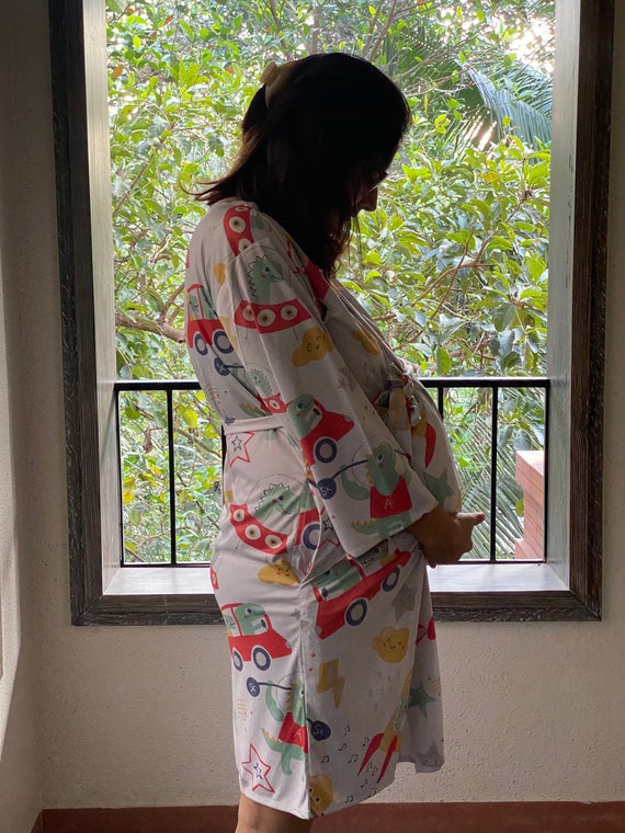 Nursing gown top and robe