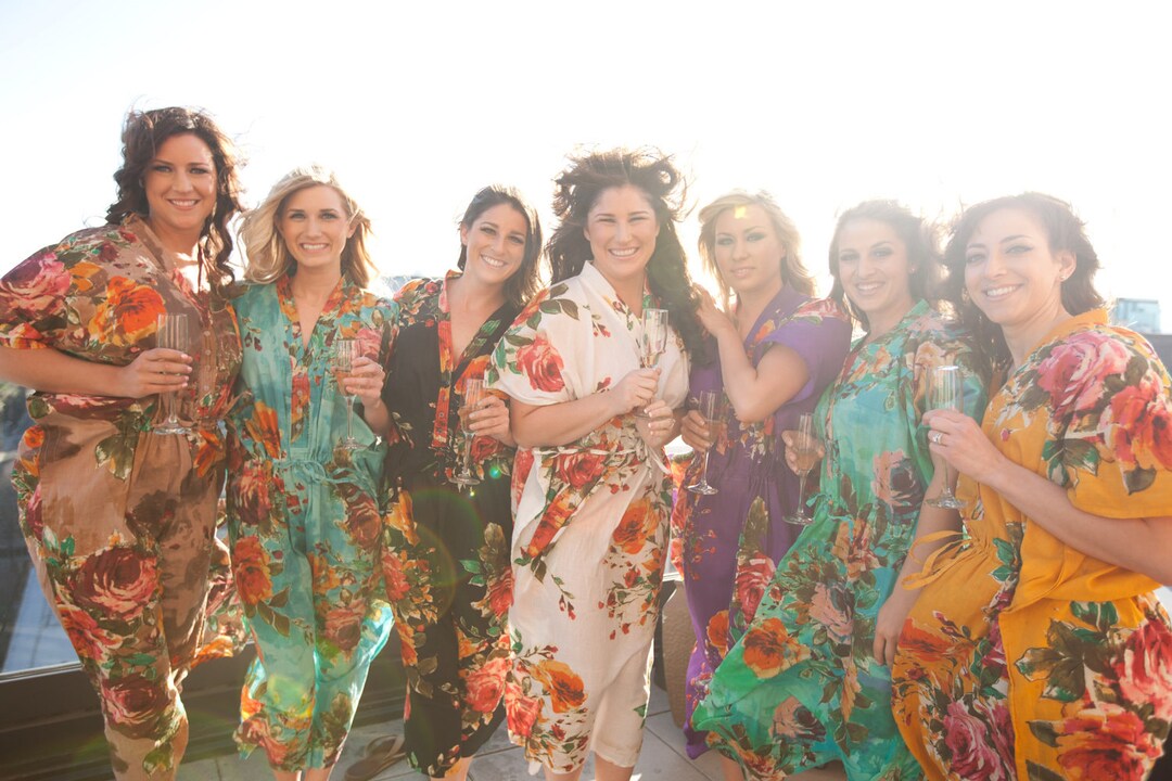 Custom Bridesmaids Kaftan Robes Great as Gifts Getting Ready Etsy