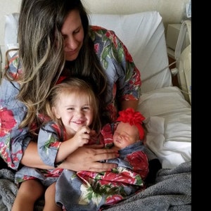 Swaddle Sister Robe Mommy Robe Matching Robes, Kimono Robes, Perfect Baby shower gift, hospital gown, Kids robes, Mommy and Me Robes image 1