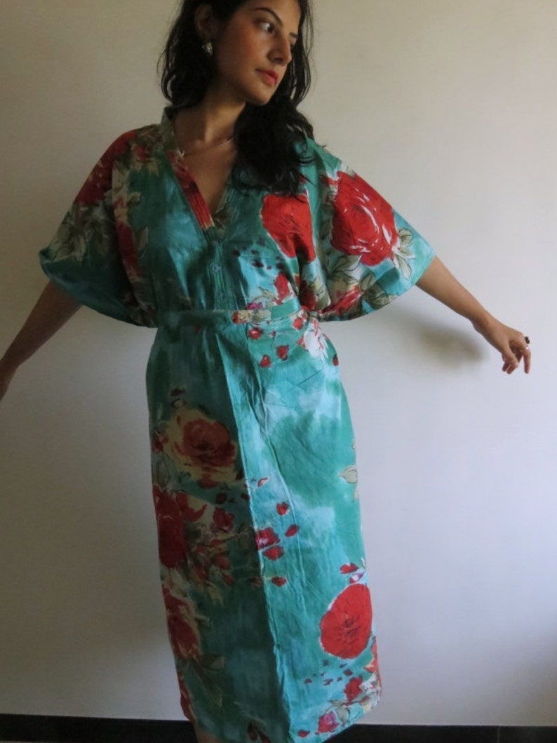 Front & Back Buttoned Hospital Gown Delivery Kaftan Teal - Etsy