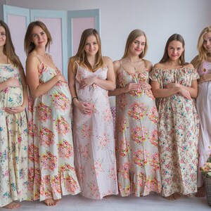 Stork Dreams Ivory Floral - Maternity Nightgown, Maternity Nightie, Maternity Bed Gown, Pregnancy Nightdress, Pregnancy Pj, Baby Shower Gift