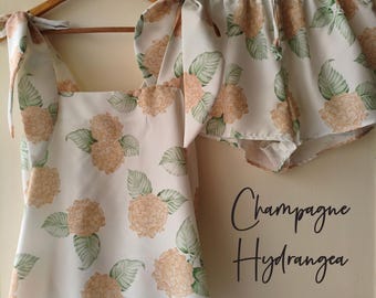 neon rose grapefruit print tea dress Estella Mini Tea Dress