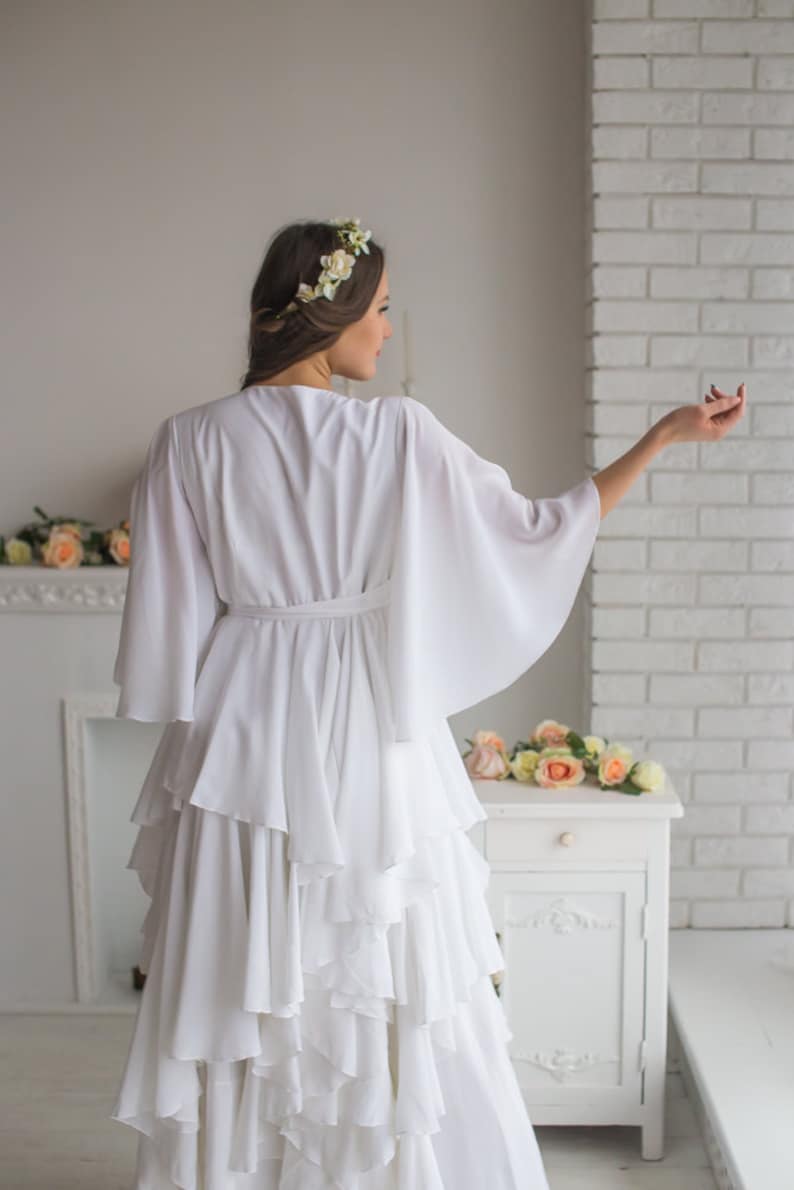 Naughty Ruffles in White Bridal Robe from my Paris Inspirations Collection