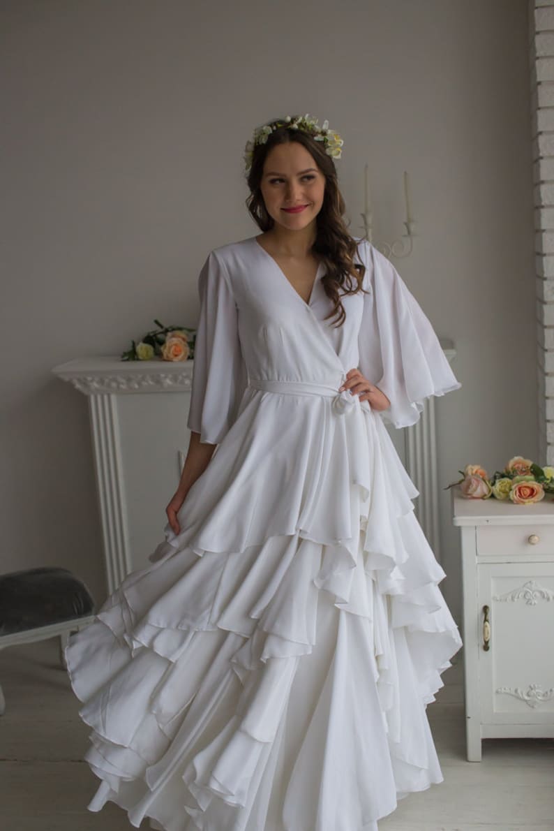 Naughty Ruffles in White Bridal Robe from my Paris Inspirations Collection