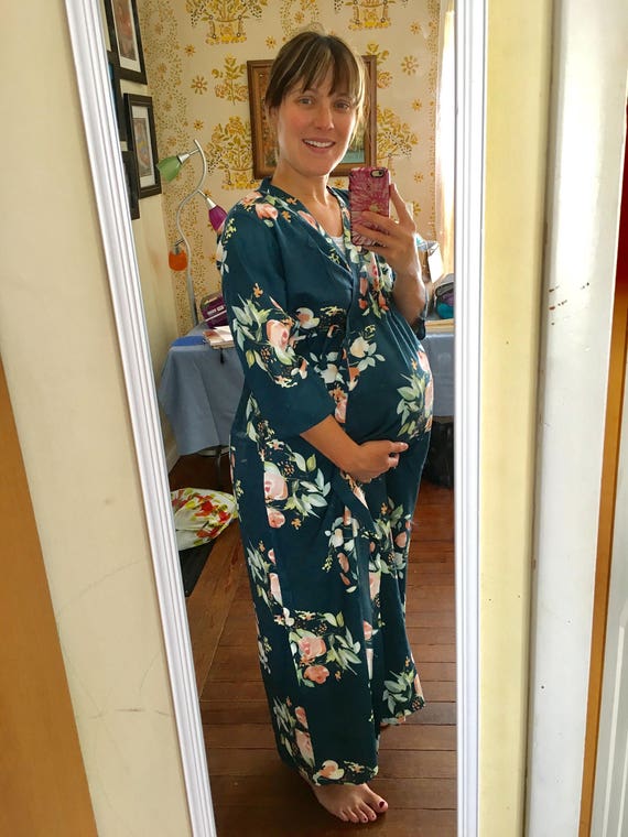 Premium Dark Teal Blue Dreamy Angel Song Maternity In-built String