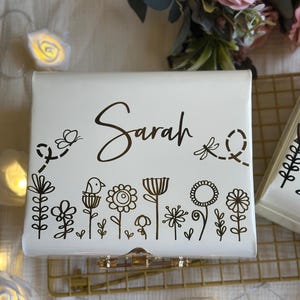 Wildflower Bridesmaid Custom Trunk Box, Thank you Box, Will You Be My Bridesmaid Box, Keepsake Box, proposal box, memory box, Jewelry Box