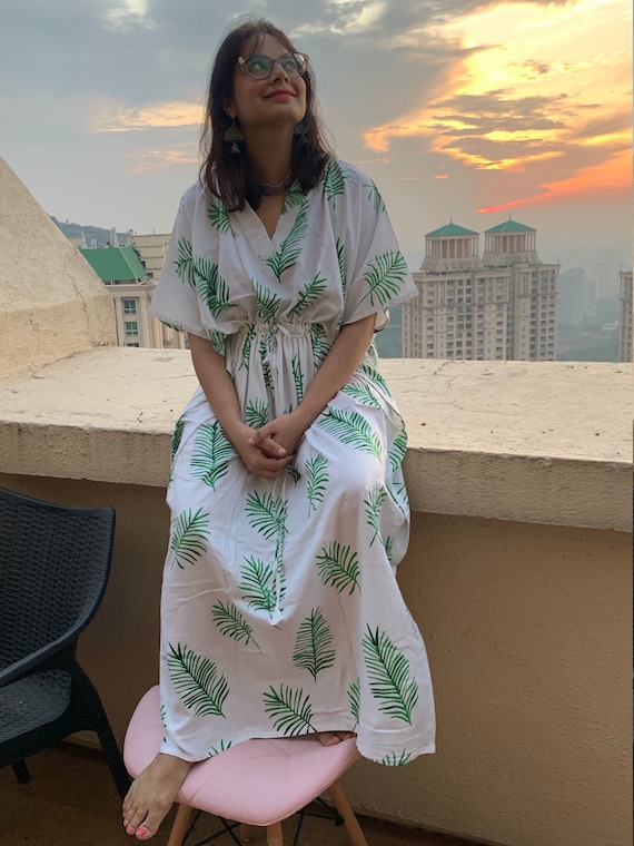 Tropical caftan top