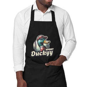 Honkbal eend mascotte sport duckyy cartoon met pet retro team dierenthema grafisch voor fan cadeau of speldag plezier op kleding en accessoires