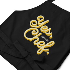 Yes Chef Apron for Cooking Enthusiasts, Kitchen Wear for Culinary Professionals, Perfect Gift for Chefs, Home Cooking, and Kitchen Style