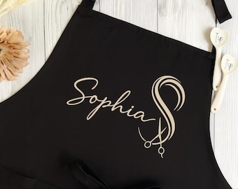Personalized Hairdresser Apron – Salon Stylist Gift, Cosmetology Apron, Hairstylist Apron