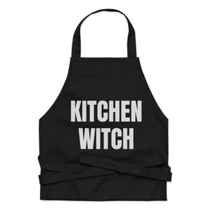 Kitchen witch apron magical cooking gift for her who stirs with love brews flavor and casts kitchen spells perfect for foodie or witchy chef
