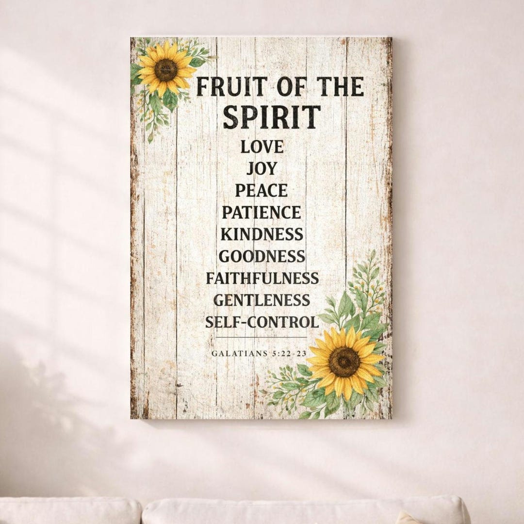 Fruit of the Spirit Wall Art Bible Verse Poster Christian Scripture ...