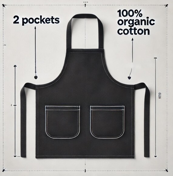 MBMSO Canada Apron - Maple Leaf & Moose Design, Waterproof With Pockets, Adjustable Neck & Waist Ties - View #7