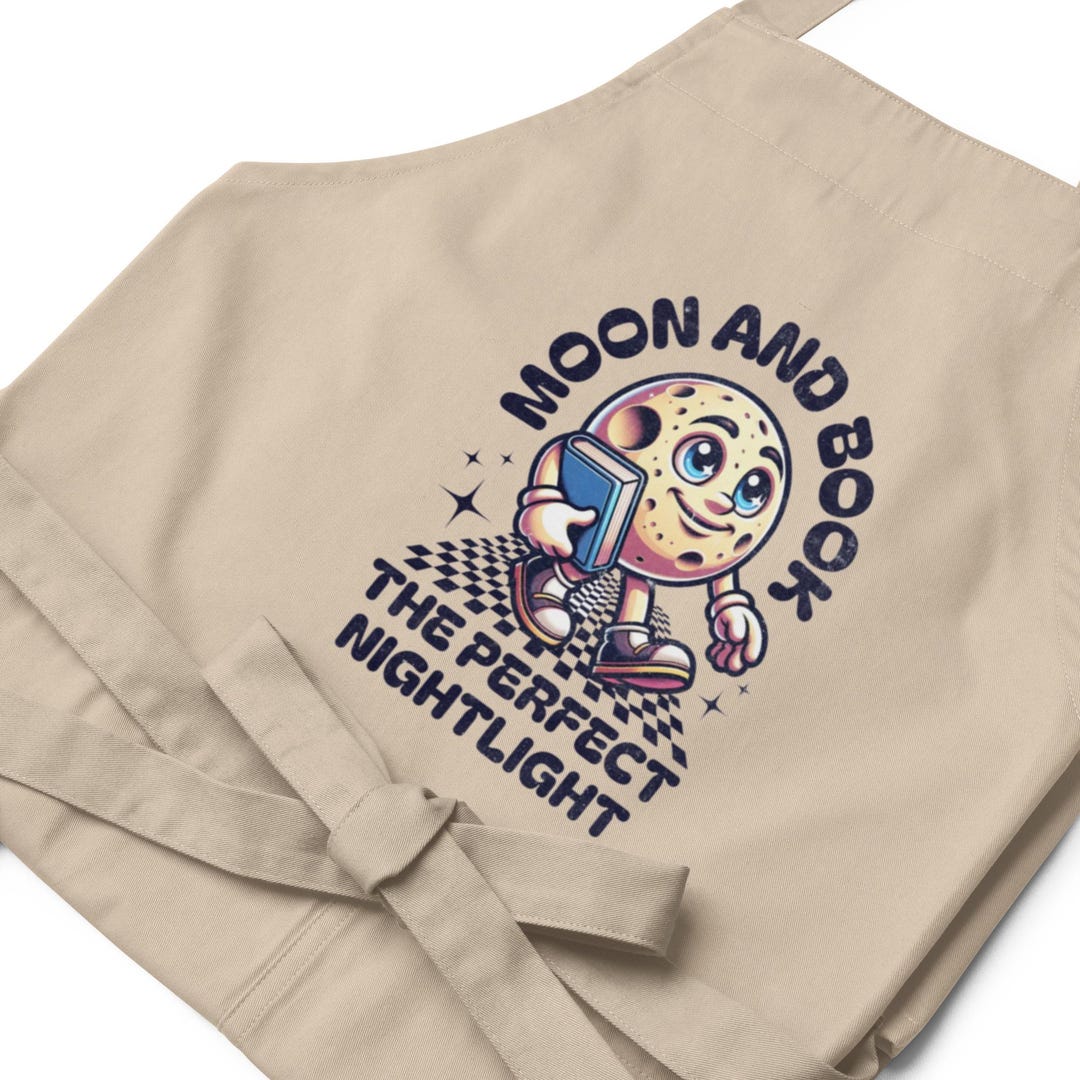 Moon and Book Apron the Perfect Nightlight Funny Book Lover Apron ...