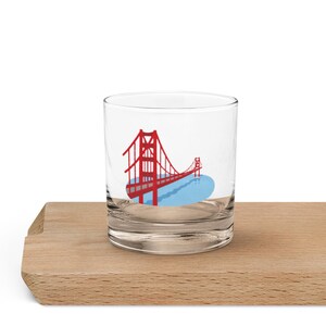 Golden Gate Bridge Whiskyglas, kultiges Wahrzeichen von San Francisco, einzigartiges Geschenk für Reisende, kalifornische Souvenir-Barware