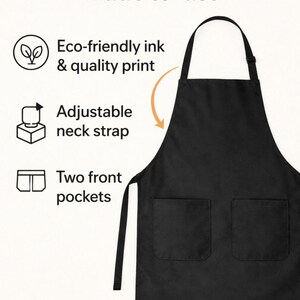 Delantal de ramen con diseño de gato, adorable babero de cocina, regalo divertido para chef, atuendo de chef, accesorios de cocina, delantal de chef con un gato genial. imagen 7