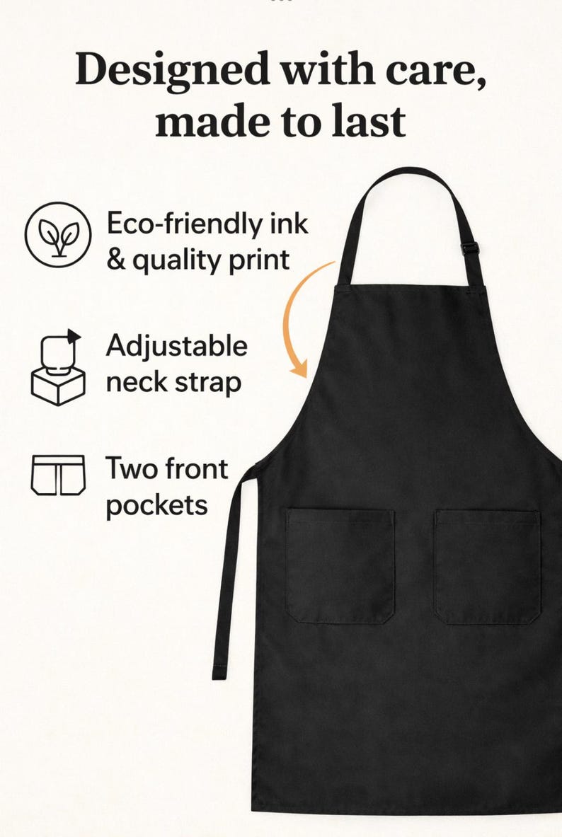 Delantal de ramen con diseño de gato, adorable babero de cocina, regalo divertido para chef, atuendo de chef, accesorios de cocina, delantal de chef con un gato genial. imagen 7