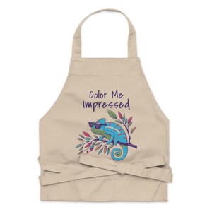 Color Me Impressed Cotton Apron for Kitchen, Cooking, BBQ, Fun Gift for Art Lovers and Creative Cook