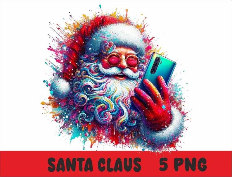 Santa Claus 5 PNG Chirstmas Santa Claus Splash and Watercolor Png Santa ...