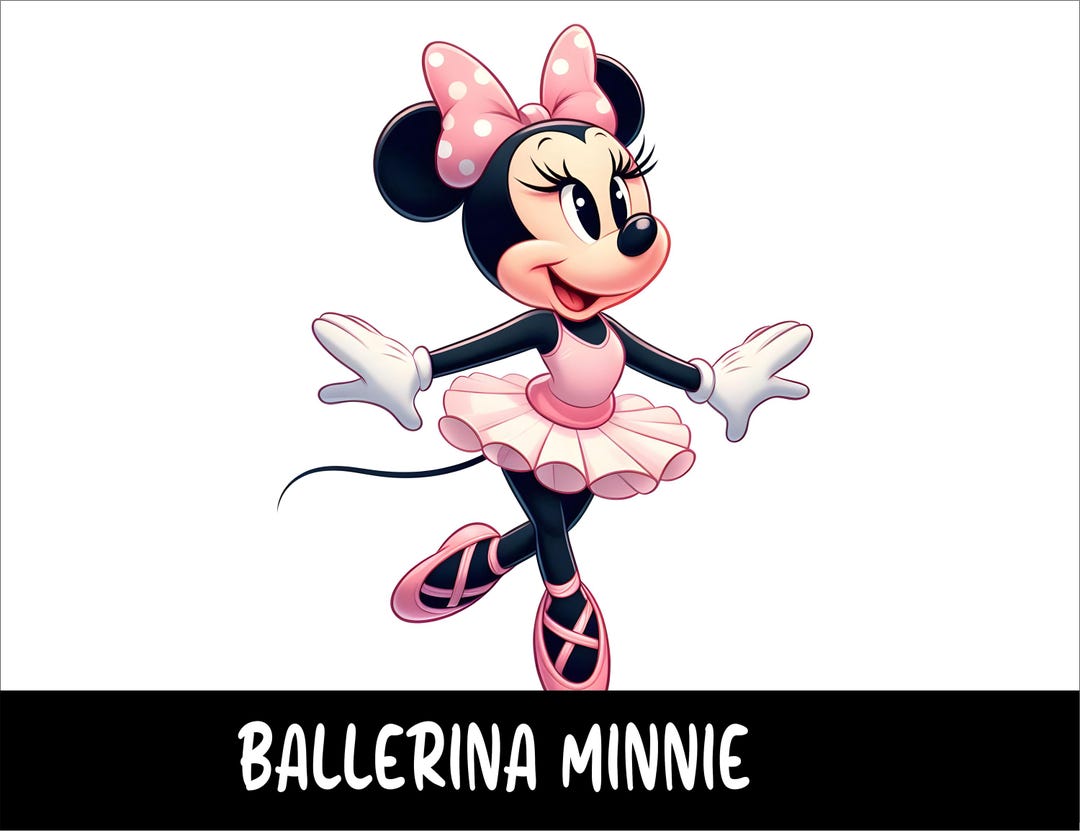 5 PNG Ballerina Minnie Png Mouse Splash and Watercolor Png Minnie ...