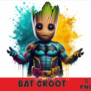 Bat Superhero Stitch 5 PNG Bat Superhero Splash und Aquarell Png Held Transparente PNG-Datei für Sublimation