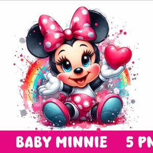 Baby Mickey 5 PNG Baby Mickey Splash and Watercolor Png Mickey Transparent PNG file for Sublimation