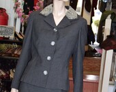 1950 39 s Grey Wool Suit 38 quot Bust 30 quot Waist.